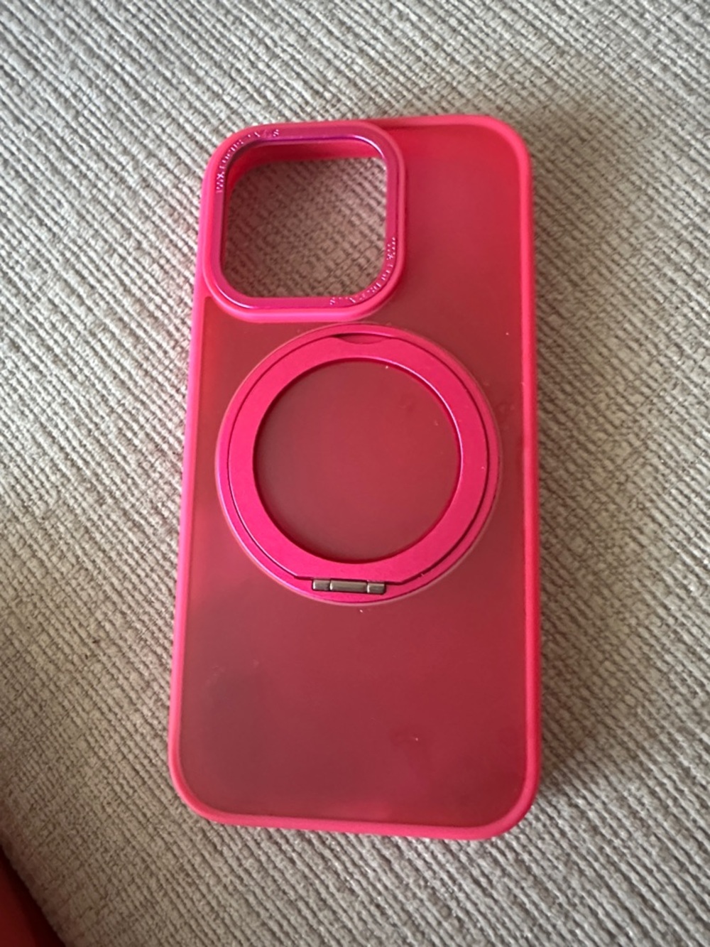 Pink Magnetic Ring iPhone 16 pro Phone Case - Slim Protective Cover